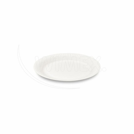 Papierový tanier (FSC Mix) biely Ø18cm [100 ks]
