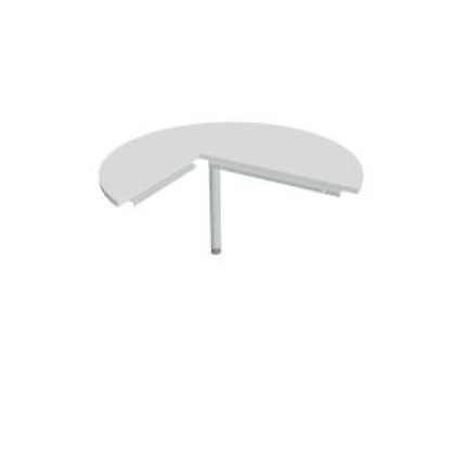 Doplnkový stôl Cross, 120x75,5x(60x80) cm, biela/kov