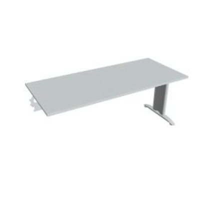 Rokovací stôl Flex, 180x75,5x80 cm, sivý/kov