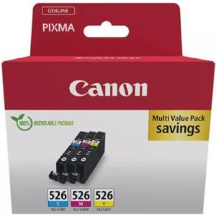 Atramentová náplň Canon CLI-526 pre MG 5150/5250/6150/8150 C/M/Y pack (3x450 str.)