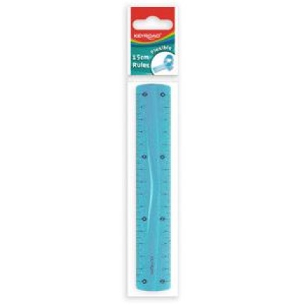 Pravítko KEYROAD 15 cm, ohybné, mix farieb
