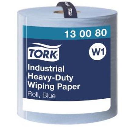 Priemyselné utierky v rolke 3-vrstv. TORK Heavy-Duty modré, 255 m