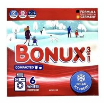 Bonux prací prášok White Ice Fresh, 6 PD