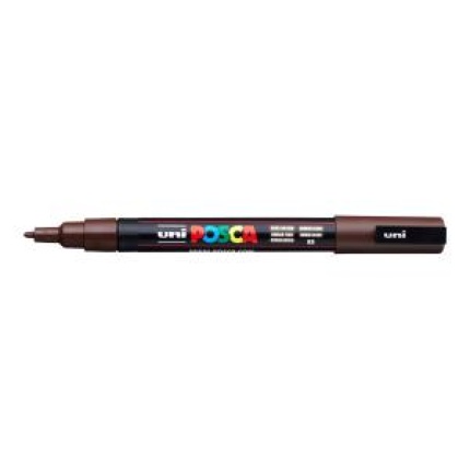 Popisovač uni POSCA PC-3M tmavohnedý