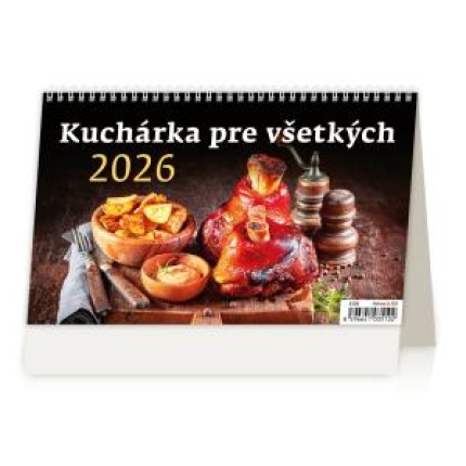 Stolový kalendár riadkový 22,6x13,9 cm - Kuchárka pre všetkých 2026