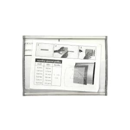 Informačná tabuľka zásuvná šedá 93x124mm